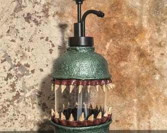 Monster Teeth Soap Dispenser - Metallic Mint Green Soap Dispenser