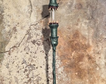 Monster Bud Vase - Weathered Green Finish