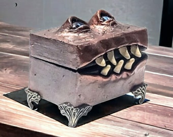 Mini Monster Box #364, Mini Weathered Copper Mimic Chest, Creature Box