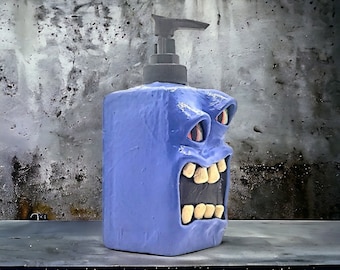 Monster Soap Dispenser #243 - Blue Dispenser