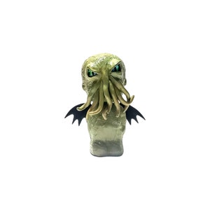 Cthulhu bobble head figurine with wings, Pale Green Cthulhu image 5