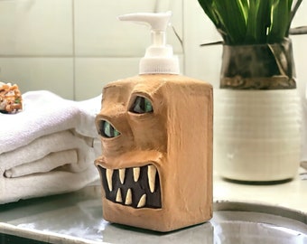 Monster Soap Dispenser #258 - Camel Brown Dispenser