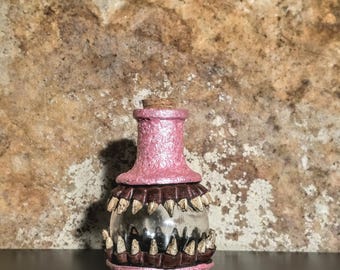 Mini botella Monster Wish con tapón de corcho - Rosa pálido metalizado
