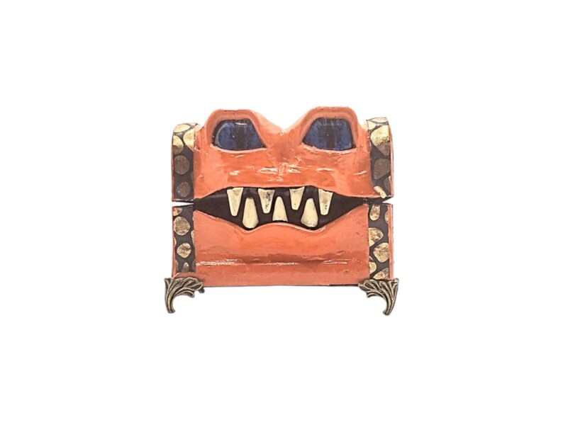 Monster Box 474, Orange Mimic Chest, Creature Box, Dice Storage Box image 2