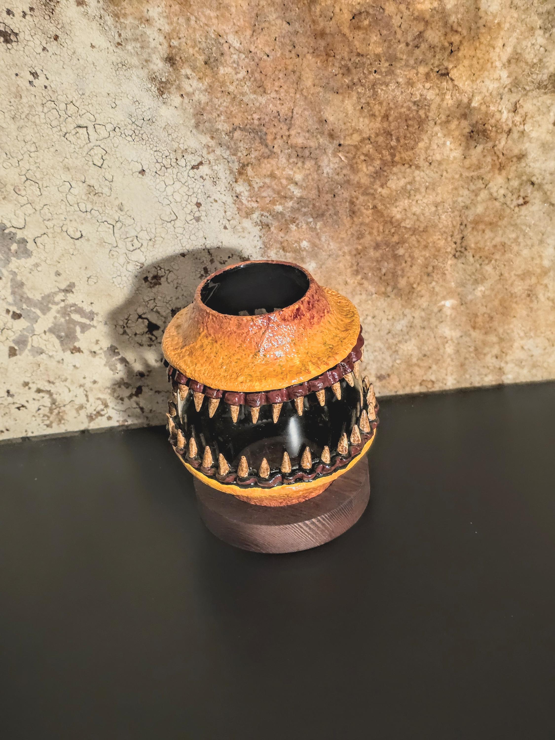 Monster Cone Incense Burner - Orange Ombre Holder - Monster