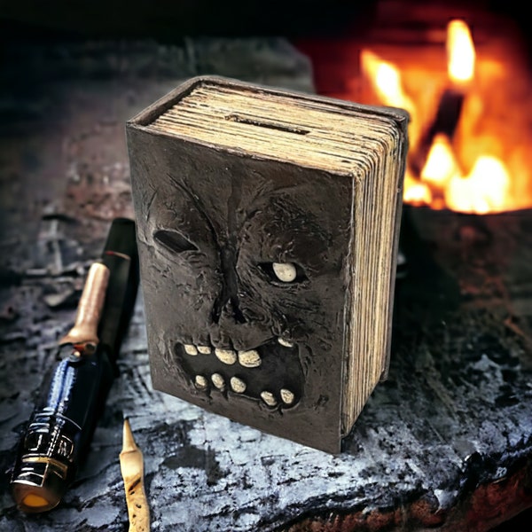 Necronomicon Bank Safe, Evil Dead Bank, Book of the Dead Bank with glow in the dark eye