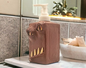 Monster Soap Dispenser #261 - Brown Dispenser