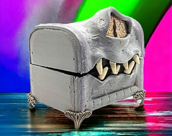 Monster Box #457, Grey Mimic Chest, Creature Box, Dice Storage Box
