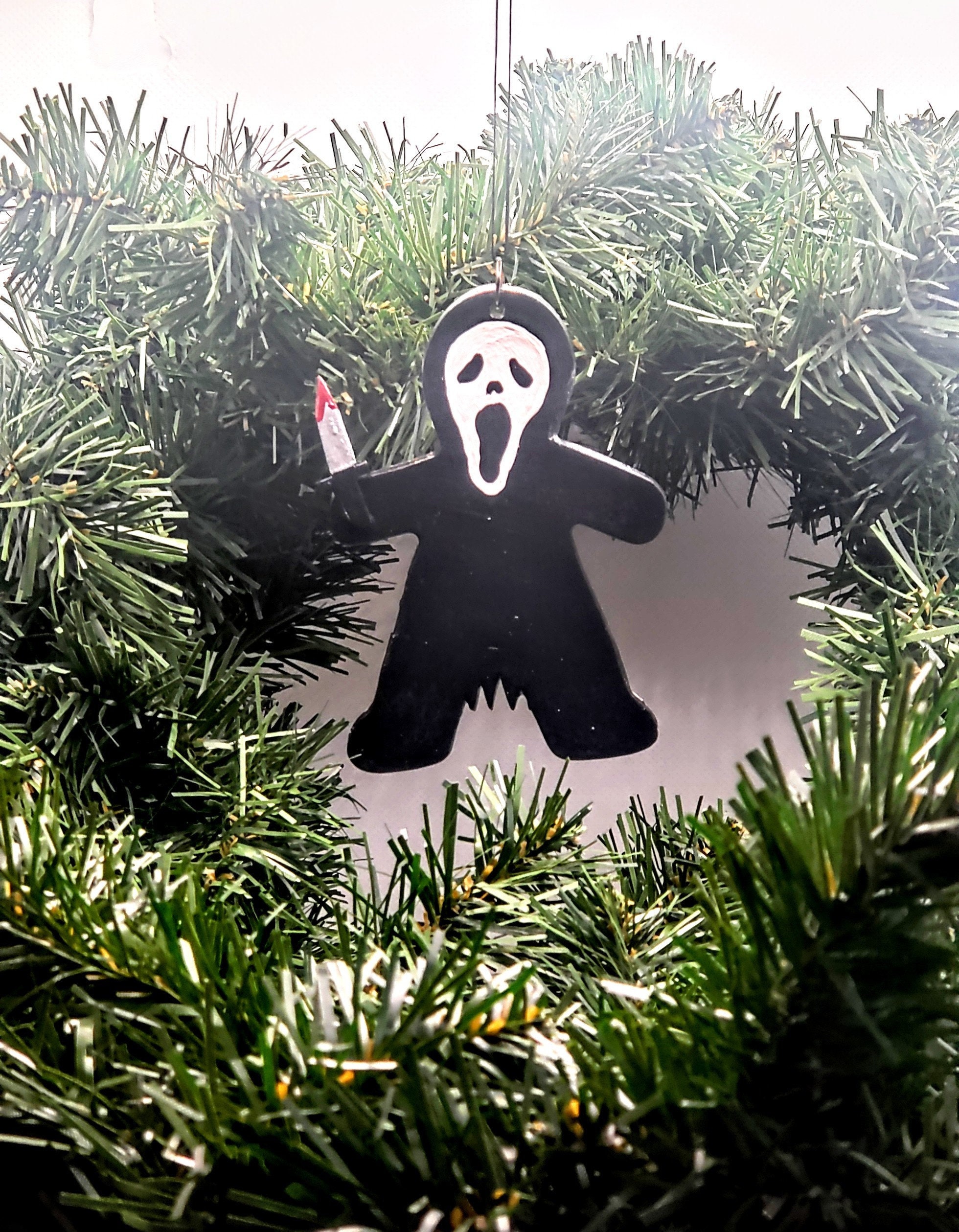 Ghostface Gingerdead, Scream Polymer Clay Gingerbread Ornaments - Etsy