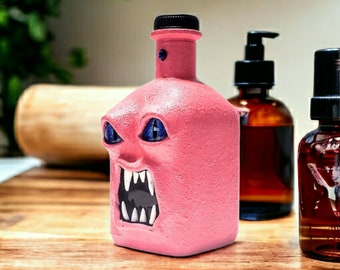 Pink Monster Bottle with Transparent Mouth