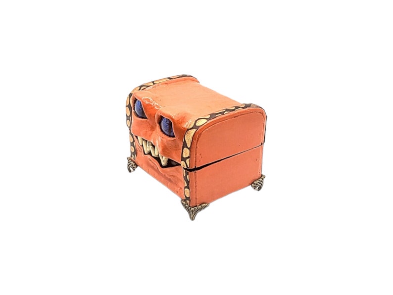 Monster Box 474, Orange Mimic Chest, Creature Box, Dice Storage Box image 4