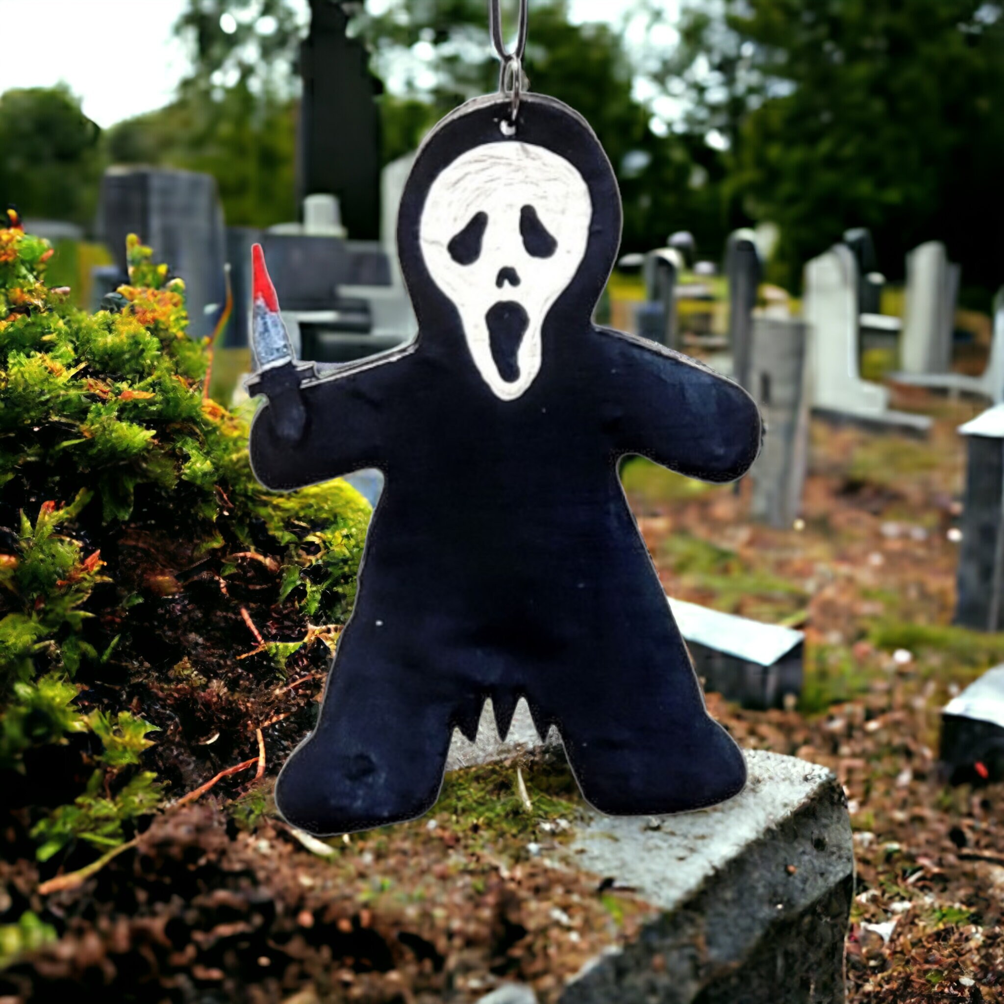 Ghostface Gingerdead, Scream Polymer Clay Gingerbread Ornaments - Etsy