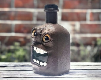 Brown Monster Bottle with Transparent Mouth