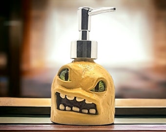 Monster Soap Dispenser #279 - Mustard Yellow Dispenser