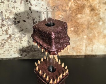 Monster Bud Vase - Metallic Burgundy Plant Propagation Vase
