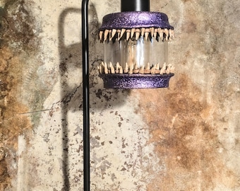 Monster Teeth Table Lamp - Metallic Purple Desk Lamp