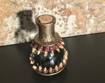 Mini botella de deseos Monster con tapón de corcho CC - Oro antiguo metalizado