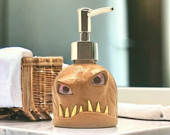 Monster Soap Dispenser #274 - Light Brown Dispenser