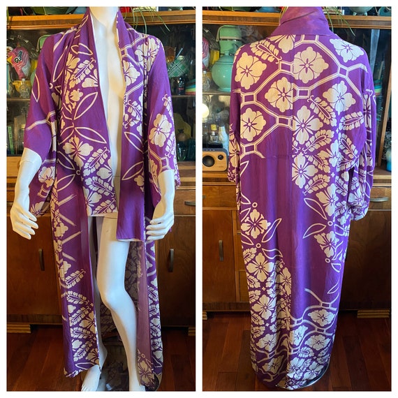 Vintage Kimono with Deco print