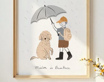 One-of-a-kind illustration of your child (Digital File)