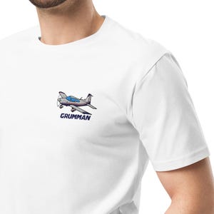 Grumman Tiger Embroidered T-Shirt – Custom Airplane Premium Shirt w/ N# – Flyboy Toys – Pilot Gift – Aviation T-Shirt – GA Aircraft Tee