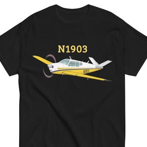 Airplane T-Shirt – Custom Pilot Gift – Personalized with N Number – Flyboy Toys Aviation Tee Plane Shirt AIR2552FEJ35-YB1