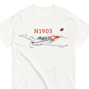 Flyboy Toys Airplane T-Shirt – Personalized N Number – Custom Aviation Gift – Pilot Tee – AIR2552FE36-RB1