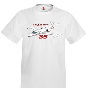 Personalized Learjet 35 Airplane T-Shirt: Custom Aviation Apparel
