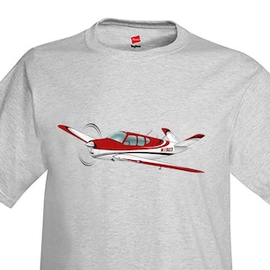 Airplane T-Shirt – Custom Pilot Gift – Personalized with N Number – Flyboy Toys Aviation Tee – AIR2552FEC35-RSB1 Plane Shirt