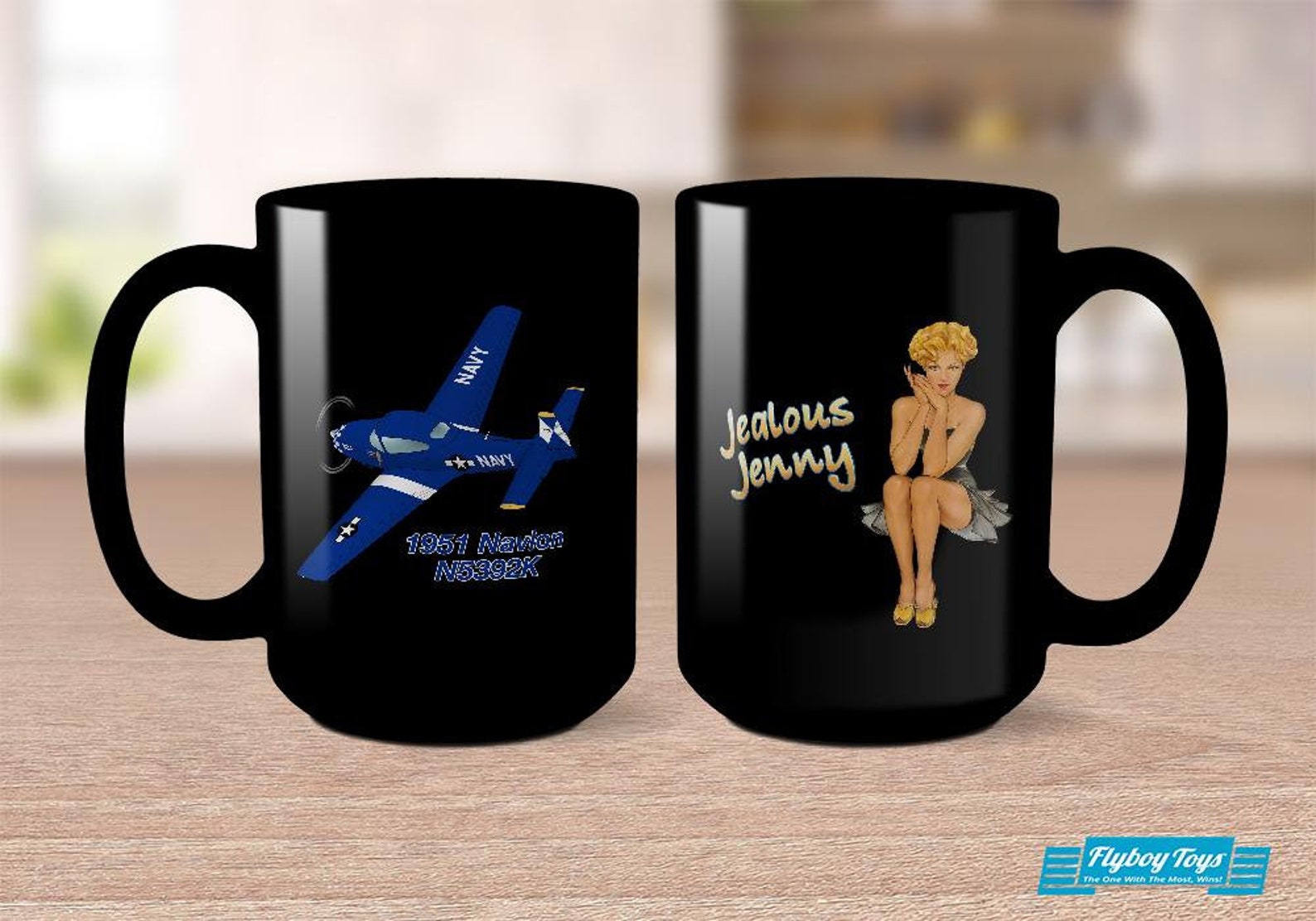 Custom Aviation Ceramic Airplane Mug Black Personalized w/ Etsy