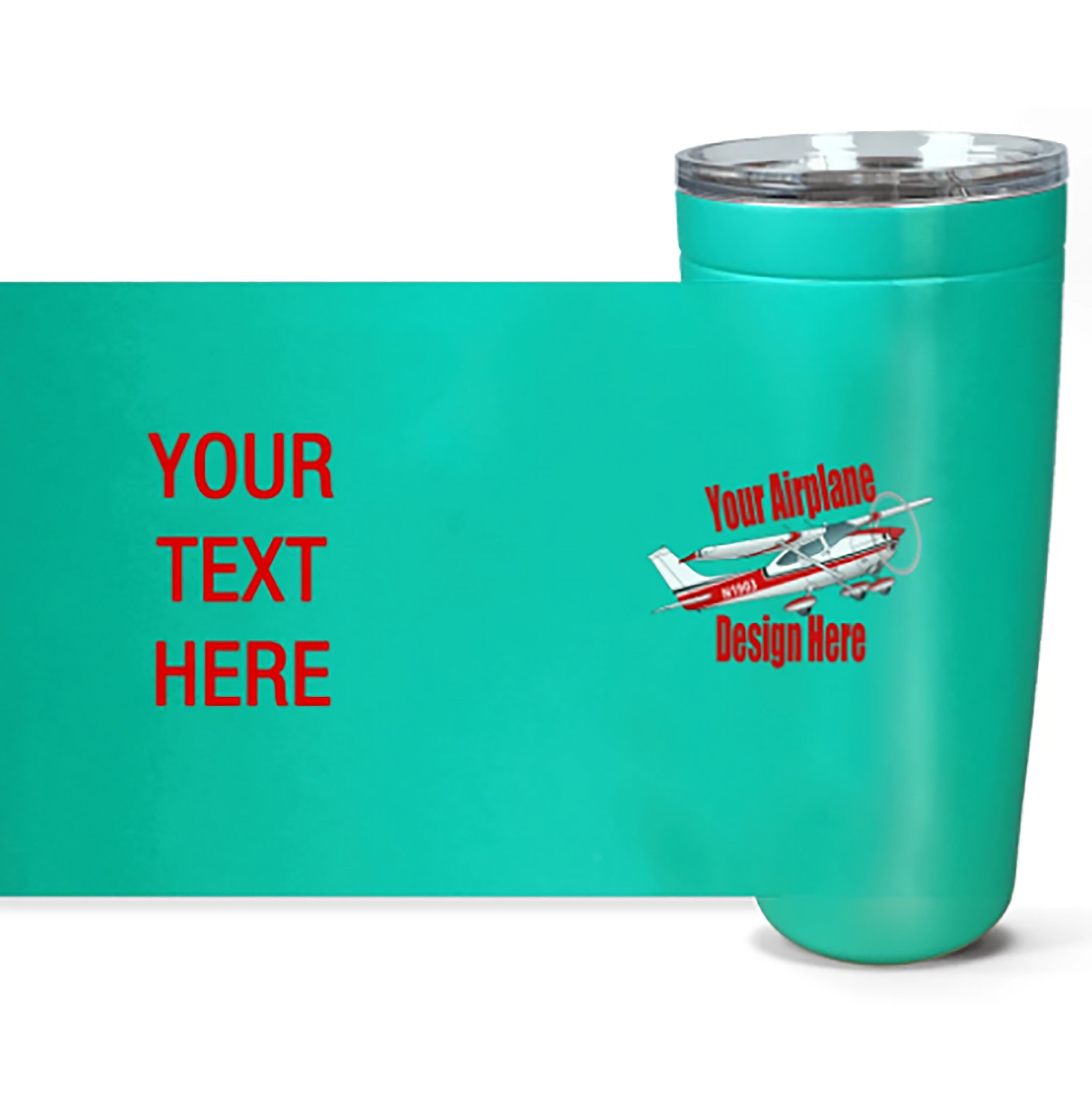 Custom Airplane Travel Tumblers 20oz Personalized w/ your Etsy