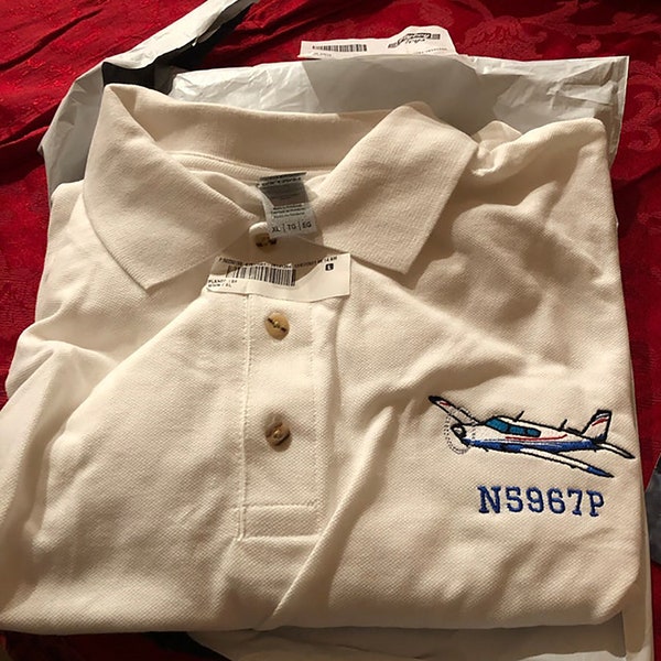 Flyboy Toys Custom Airplane Embroidered Golf Polo Shirt