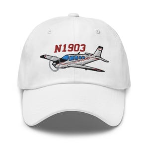 Custom Bonanza G36 Flugzeug Bestickte Custom Classic Cap (AIR2552FEG36-RB1) - Fügen Sie Ihre N # hinzu