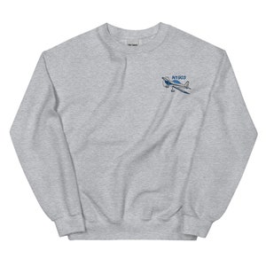 Flyboy Toys Custom Embroidered Airplane Unisex Crew Neck Sweatshirt - Add your Aircraft!
