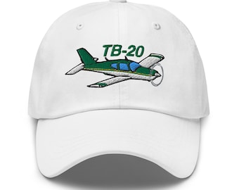 Casquette de papa classique brodée Socata de Flyboy Toys - Personnalisée avec votre avion et N#/Enregistrement