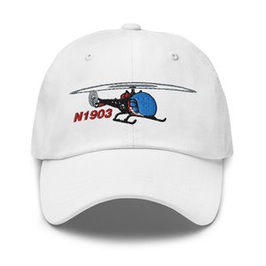 Flyboy Toys Airplane Embroidered Custom Classic Cap - Personalized with your Aircraft and N#/ Registration No. HELI25C47-R1