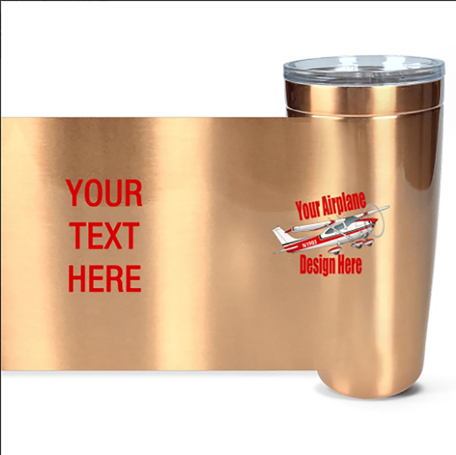 Custom Airplane Travel Tumblers 20oz Personalized W/ Your Etsy