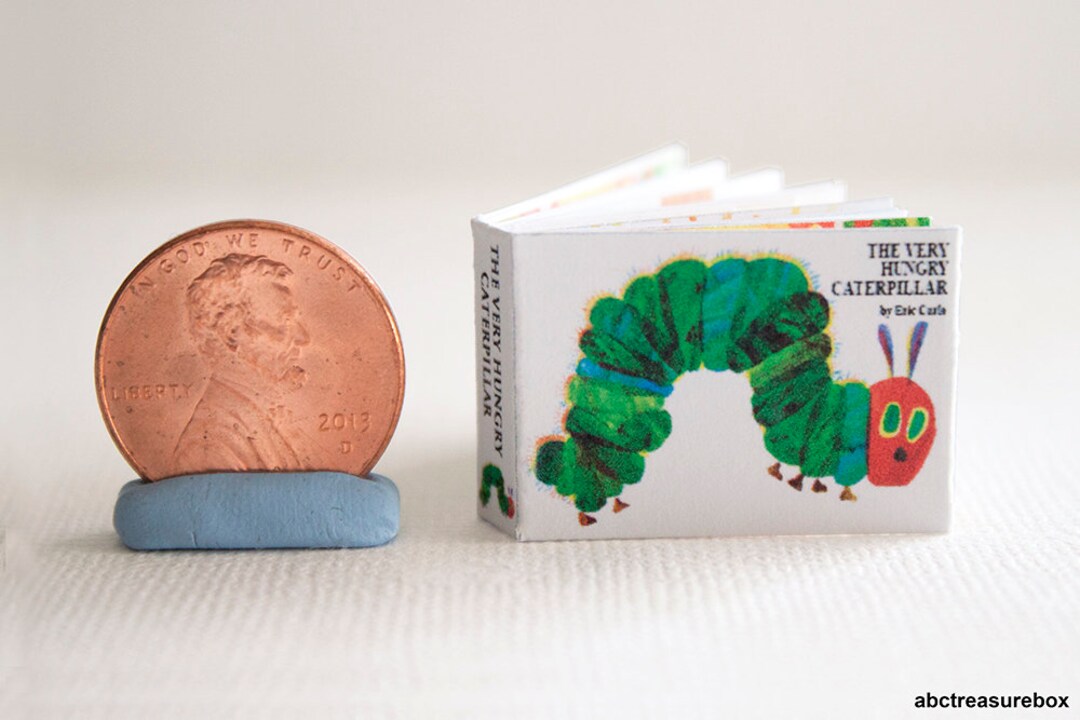 thumbnail image 2 of The Very Hungry Caterpillar – 1:12 Scale Miniature Readable Book – Handmade By Little Things Of Interest 2 of 4