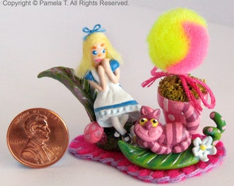 Handmade 1:12 Scale Alice in Wonderland Dollhouse Miniature Playset