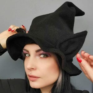 cappello da strega/cappello da mago/strega/Halloween/cappello con orecchie/gotico invernale/strega/strega/magia/mago/Halloween/cappello invernale/cappello gotico