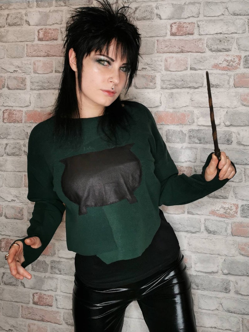 Witchy jacketwitch jumperstrega fashioncrop jumpergothicgothic sweathergothic jumperbohostregacrop top