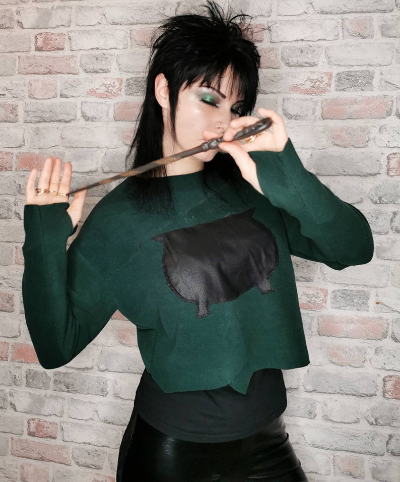 Witchy jacketwitch jumperstrega fashioncrop jumpergothicgothic sweathergothic jumperbohostregacrop top