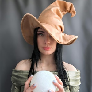kapelusz czarownicy/czapka czarodzieja/krzywy kapelusz czarodzieja/czapka maga/zimowy gotyk/czapka czarownicy/strega/magia/magik/Halloween/zła czarownica/ren Faire odzież/fantasy