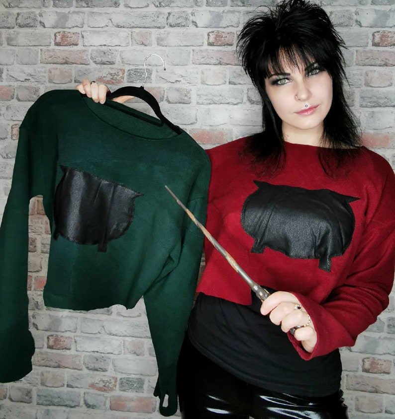Witchy jacketwitch jumperstrega fashioncrop jumpergothicgothic sweathergothic jumperbohostregacrop top