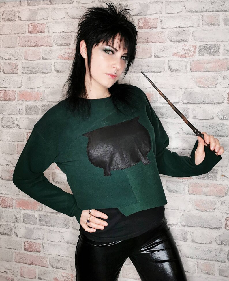 Witchy jacketwitch jumperstrega fashioncrop jumpergothicgothic sweathergothic jumperbohostregacrop top