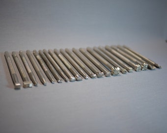 20pcs of Zinc Leather Tools - DIY Leather Working Saddle Making Tools Set Carving Leather Craft Stamps