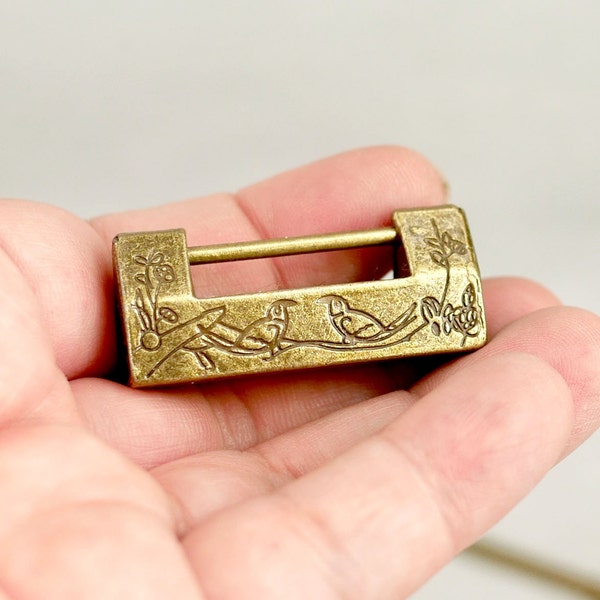 Vintage Chinese Style LUCK Birds Lock, Key Lock, 2 colours for option. - Lk