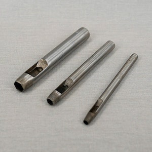 3 Stück Eisen LederWerkzeuge - DIY Leder arbeiten Sechseck machen Werkzeuge Set Schnitzen Leder Handwerk Briefmarken