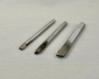 3 piece of iron Leather Tools - DIY Leather Working Line Making Tools Set Carving Leather Craft Stamps
