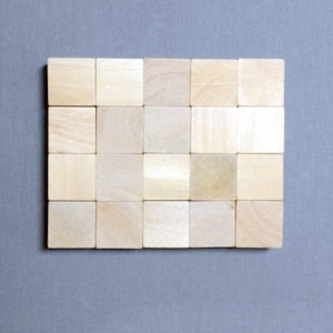 Set of 20 pcs of 1" (25mm)  Unpainted Wooden Cube - Woodcraft, Toy, Game........